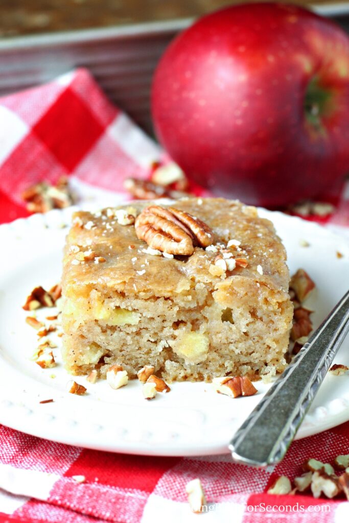 Apple Cake with Brown Sugar Glaze