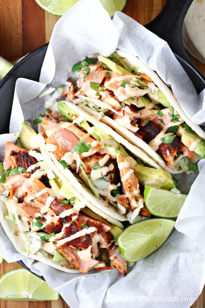 Chile Lime Salmon Tacos